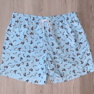 Boca Classics Men’s Banana Print Swimming Trunks Size L